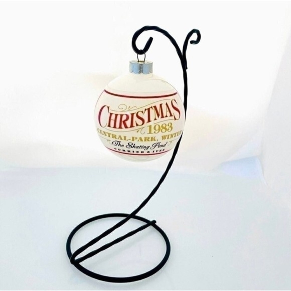 Vintage 1983 Hallmark Christmas Central Park Skating Pond Ornament NIB